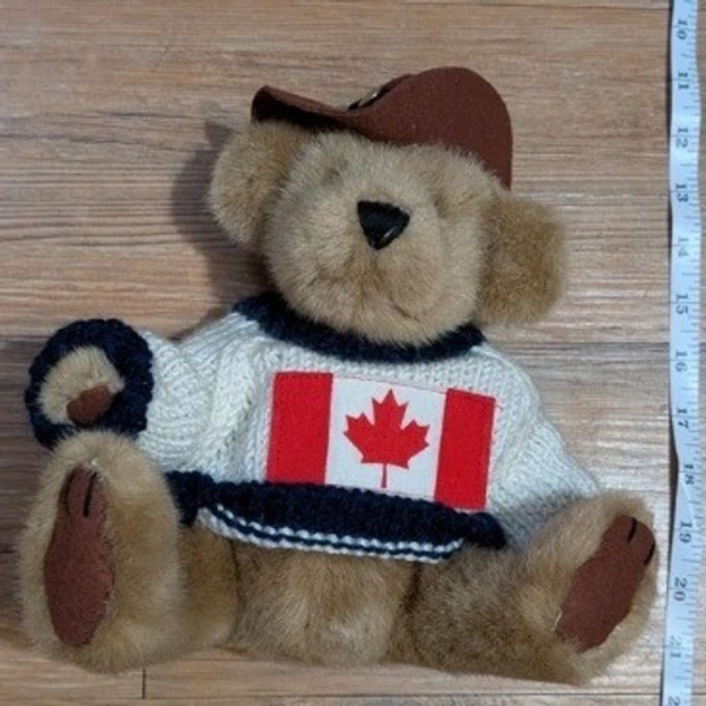 Bickford Bears Cody Brass Button Collection Canada Sweater Cowboy Hat Plush 11"